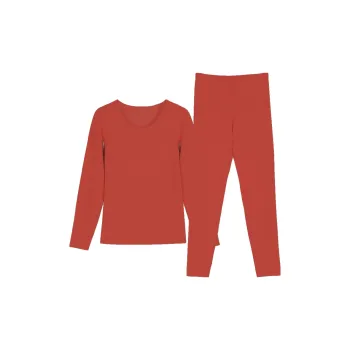 ITALAI Thermal Set Women's Maple Leaf Red