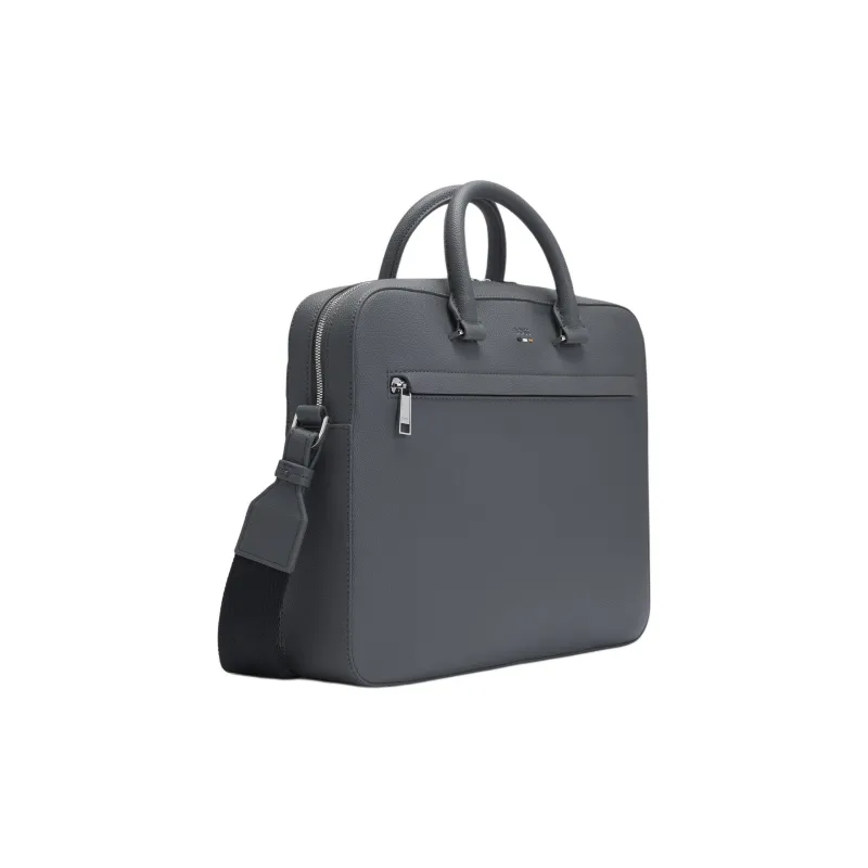 HUGO BOSS Artificial Leather Shoulder Bag, Crossbody Bag, Handbag, Briefcase Men's Dark Gray-1