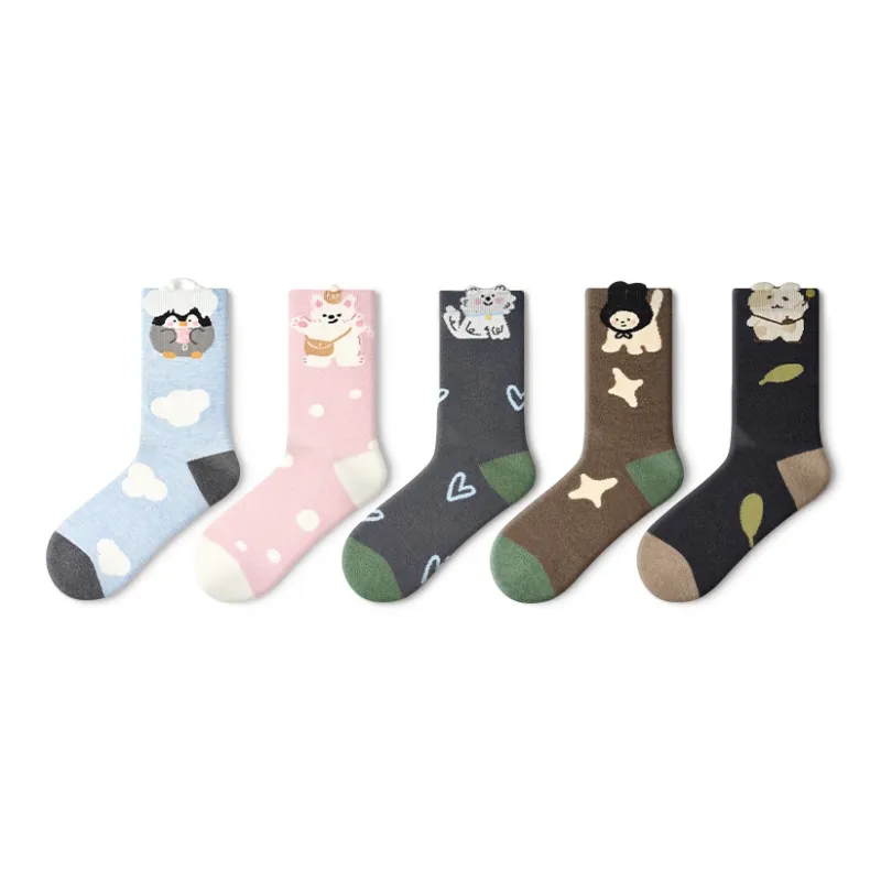 Primeet Mid Calf Socks Women's 5 Pack-0