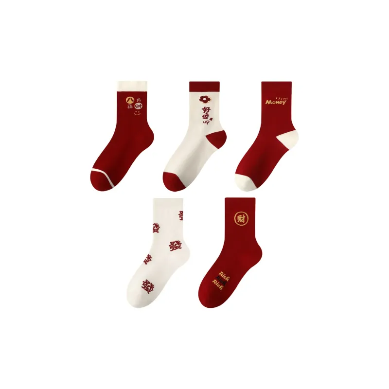 MIIOW Honmei Honmei Series Mid Calf Socks Unisex 5 Pack-2