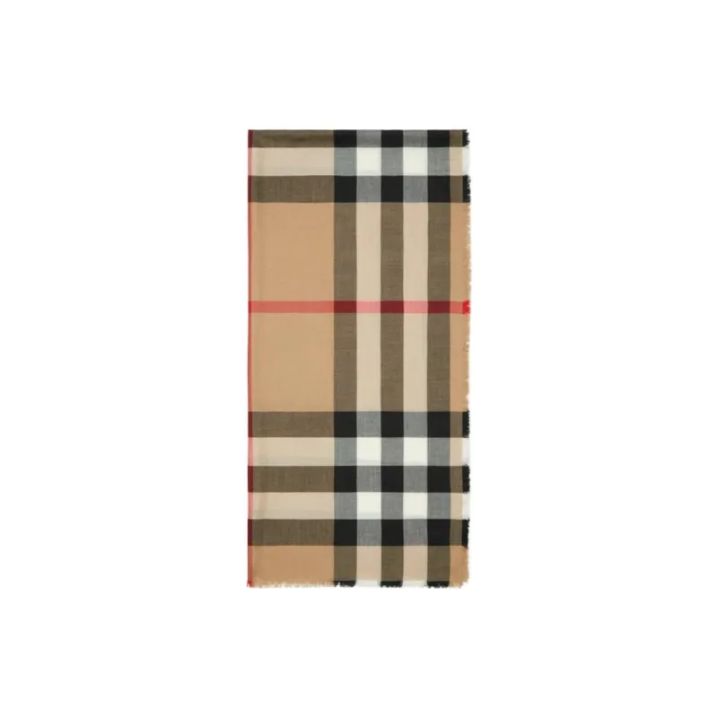 Burberry Striped Intarsia Fringed Scarf-1