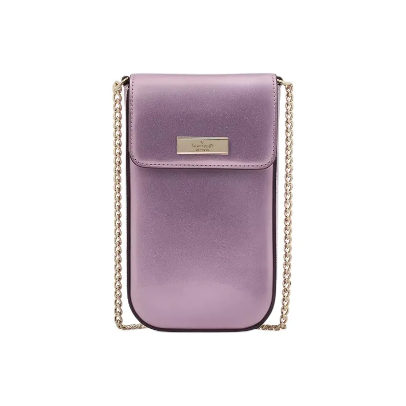 Kate Spade Patent Leather Cell Phone Pouch Shoulder Bag Crossbody Bag Women's Quartz Pink-0
