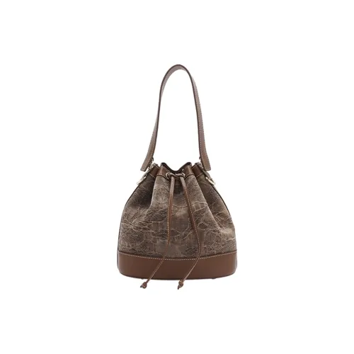 Pivsnu Genuine Leather Shoulder Bag Women's Brown