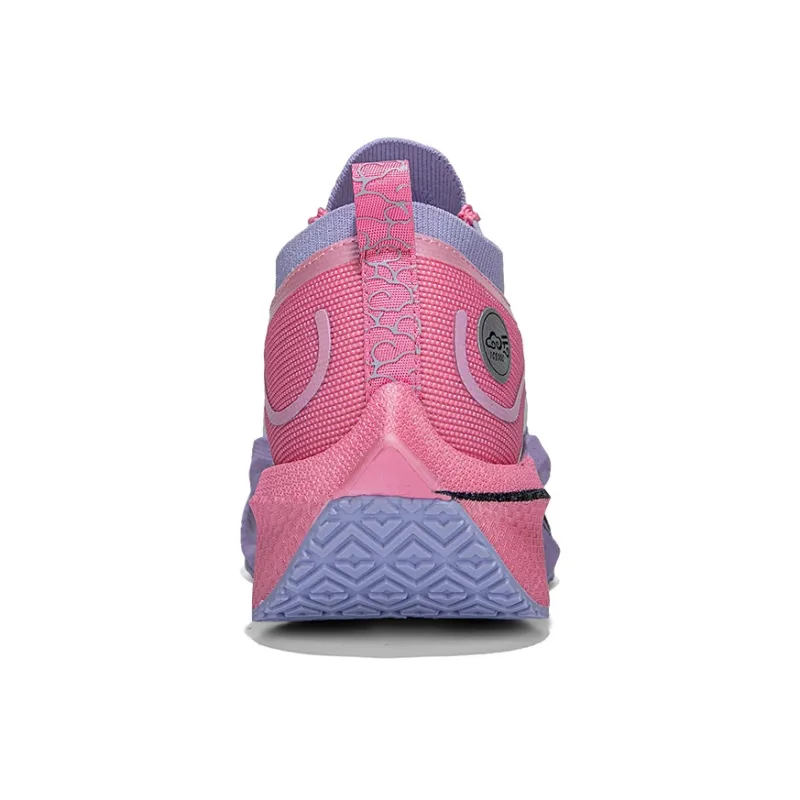 Qing Pao Running Shoes Men Low Top Purple Pink-4