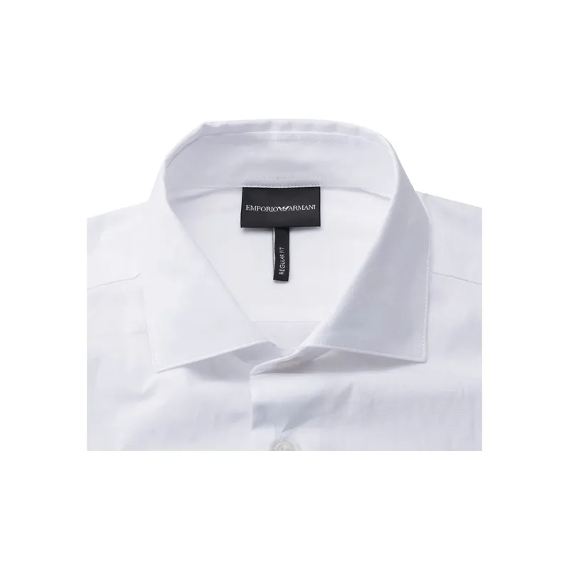 EMPORIO ARMANI Long Sleeved Shirts Men's White-2