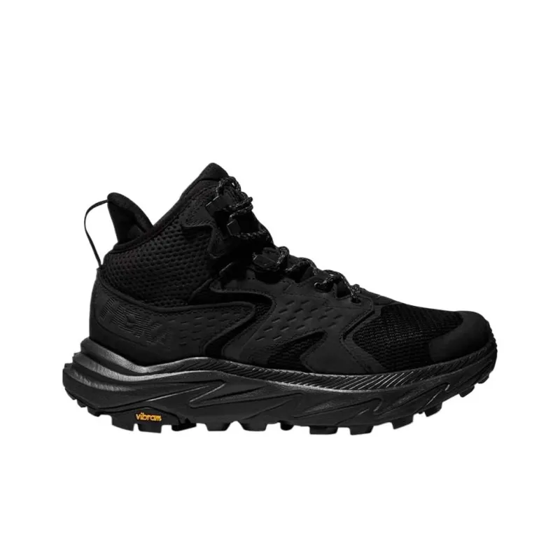 HOKA ONE ONE Anacapa 2 Wear Resistant Waterproof Breathable Impact Resistant Grip Mid Top Trekking Shoes Unisex Black-1