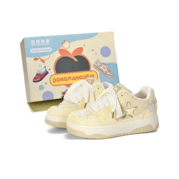 Anime Story Lightweight Wear-Resistant And Slip-Resistant Low-Top Skateboard Shoes Women's Cream Blue Box Included