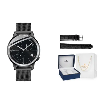 Bestdon Automatic Mechanical Movement Stainless Steel Watchband Watch Men's Watches Black Dial