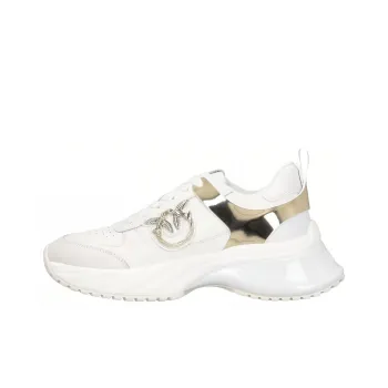 PINKO Ariel Mirror Detailed Leather Effect Sneakers Women's