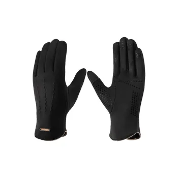 BSELEON Suede Knit Gloves Unisex