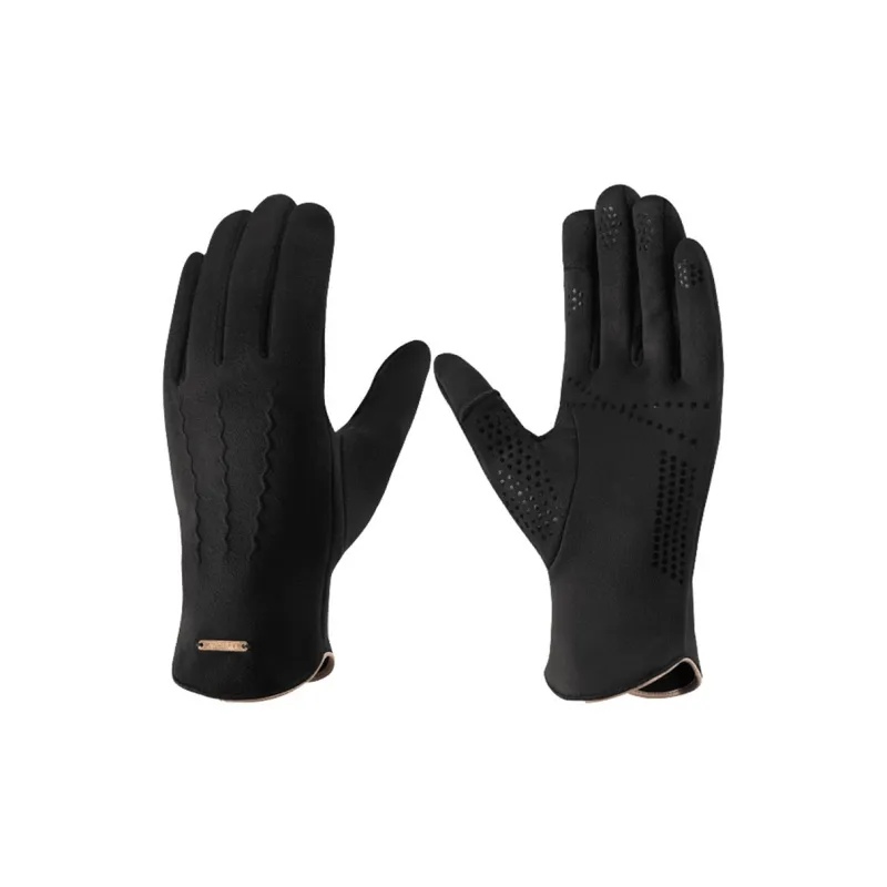 BSELEON Suede Knit Gloves Unisex-0
