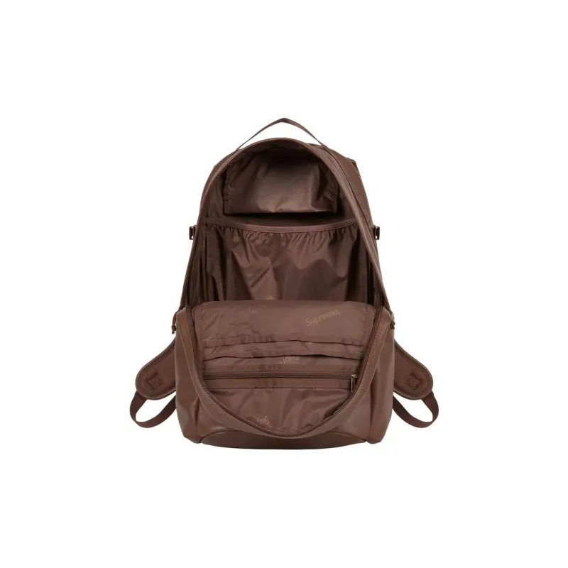 Supreme Leather Backpack Regular Unisex Brown-4