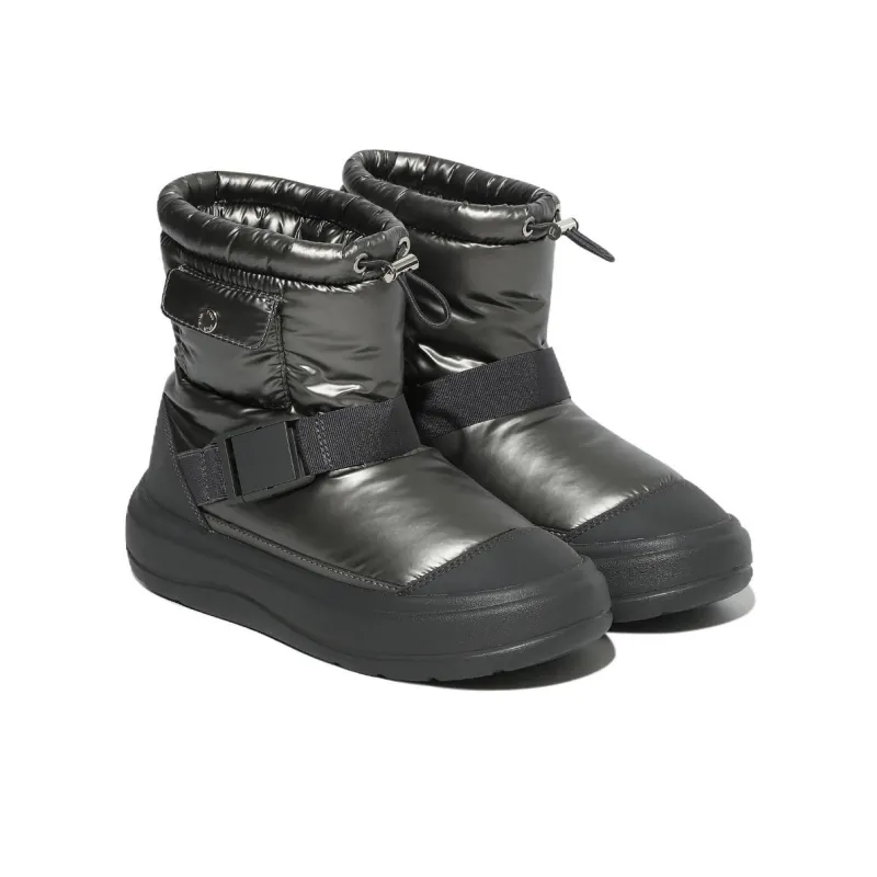 FILA Wear Resistant Slip Resistant Short Snow Boots Women's Silver Gray-2