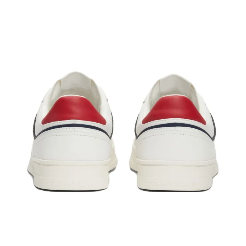 Tommy Hilfiger Cupsole Low Top Skateboard Shoes Men's White Red-4