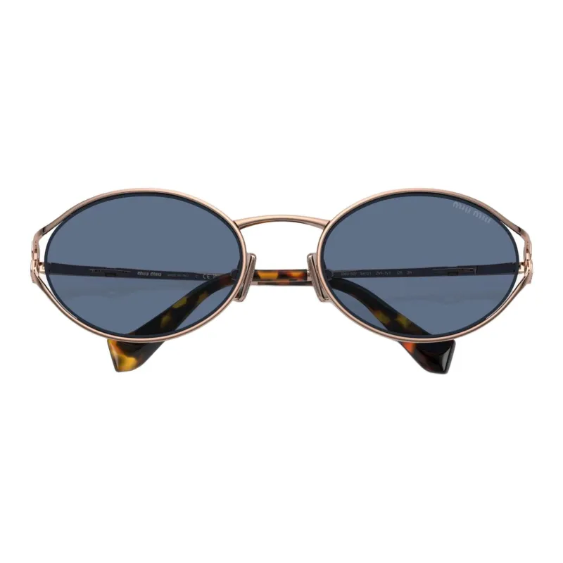 MIU MIU Logo plaque Oval frame Sunglasses-4