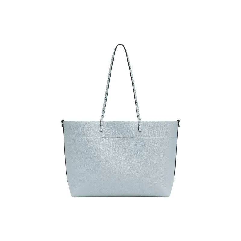FENDI Calfskin Tote Bag Shopping Bag Shoulder Bag Handbag Medium Size Women's Light Blue-2