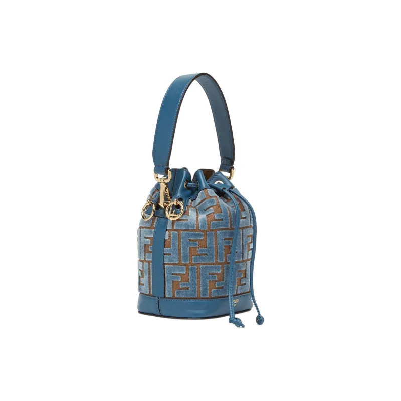 FENDI Mon Tresor Polyester Bucket Bags Shoulder Bag Crossbody Bag Handbag Mini Women's Light Blue-1