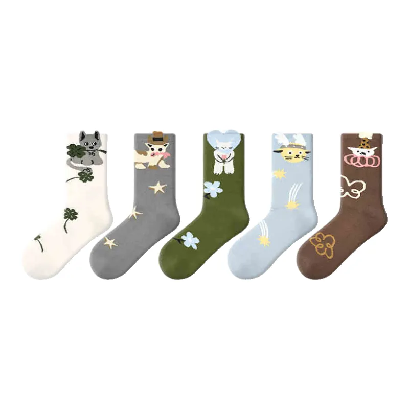 Primeet Mid Calf Socks Women's 5 Pack-1