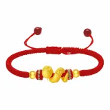 Heart Coiled Snake Bracelet[Red]