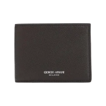 GIORGIO ARMANI Calfskin Wallet Men's Brown