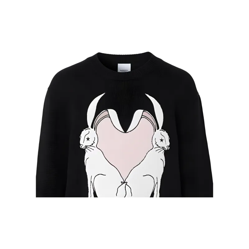Burberry SS23 The Year Of The Rabbit SS23 Sweater Men's Black-1