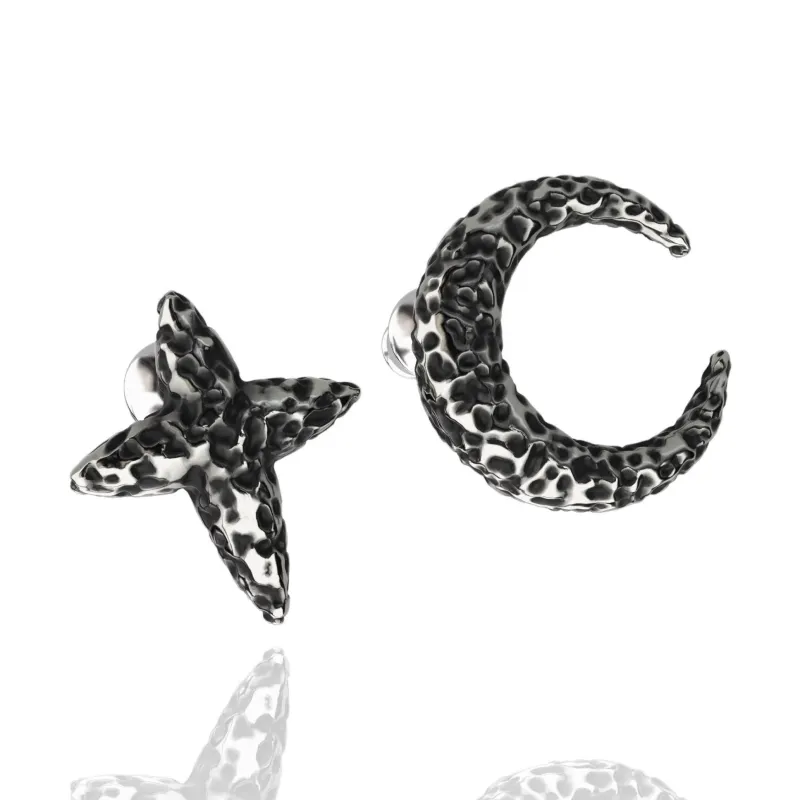 ICEGANG S925 Silver Stud Earrings Unisex-2
