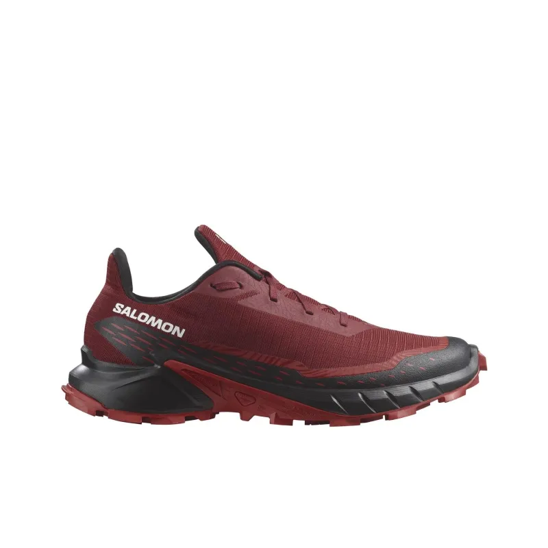 SALOMON ALPHACROSS 5 Anti Slip Wear Resistant Low Top Trail Running Shoes Men's Red Black-1