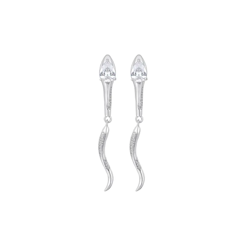 MISS XIA JWY S925 Silver Stud Stud Earrings Unisex-0