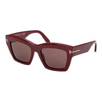 TOM FORD Polarized Luna Square Frame Sunglasses