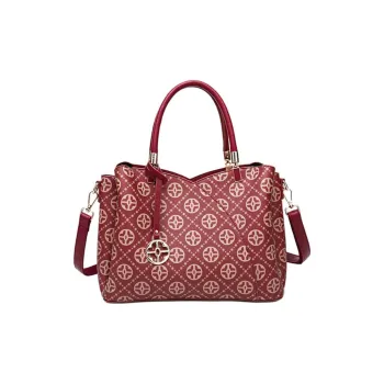 PAYOT Microfiber Synthetic Leather Wedding Bag One Shoulder Portable Crossbody Regular Women's Burgundy