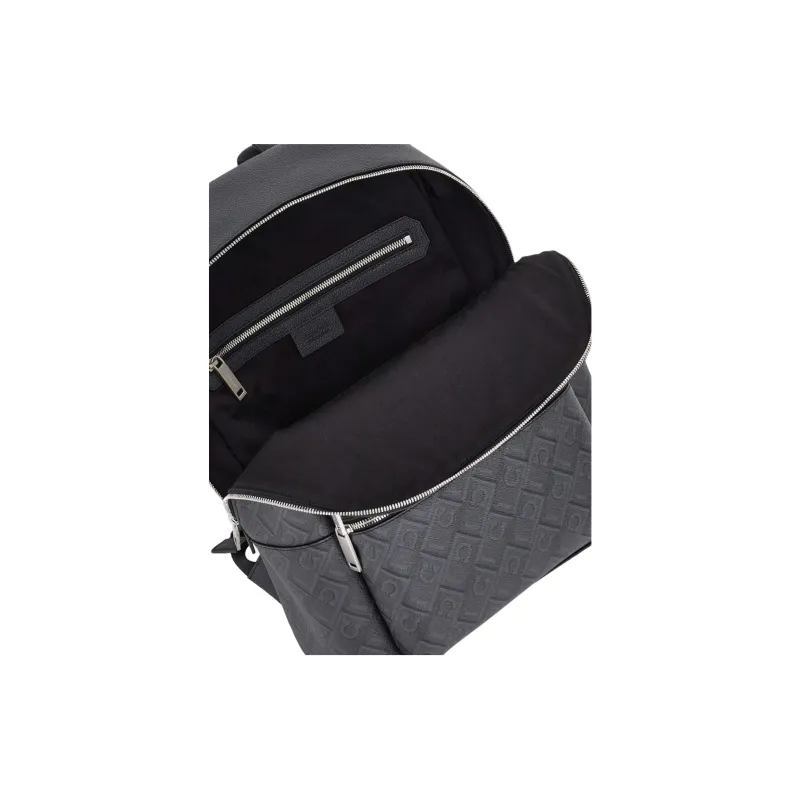 FERRAGAMO Calfskin Backpack Men's Black-3