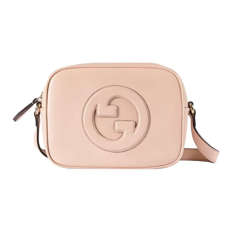 GUCCI Smooth Leather Crossbody Bag, Shoulder Bag Mini Women's Light Pink-0