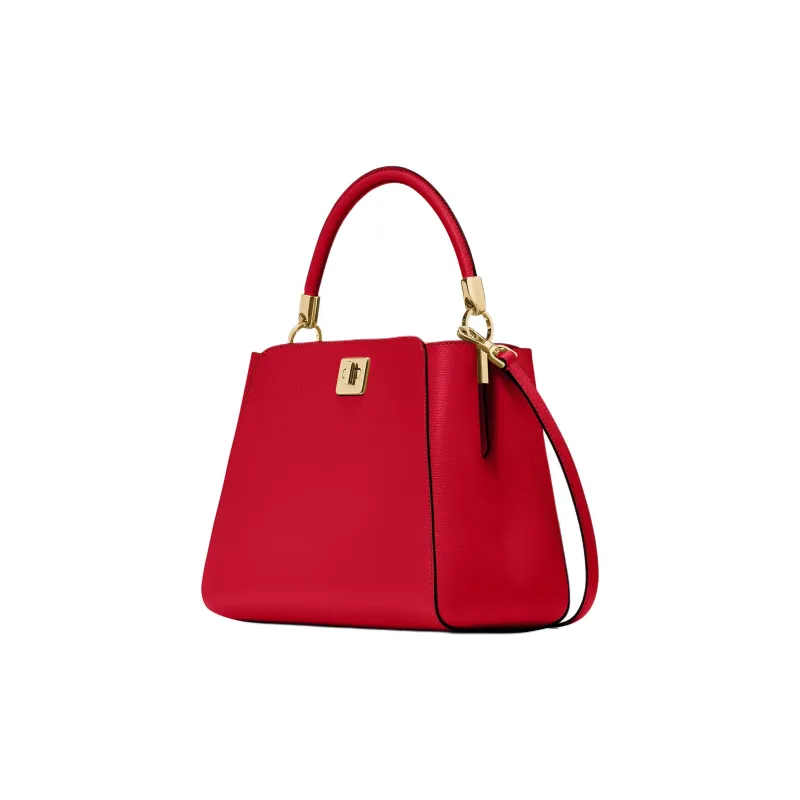 Kate Spade Grained Leather Shoulder Bag Crossbody Bag Handbag Medium Size Women's Cherry Red-1