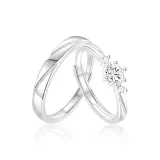 Love at First Sight Couple Ring (999 Fine Silver)