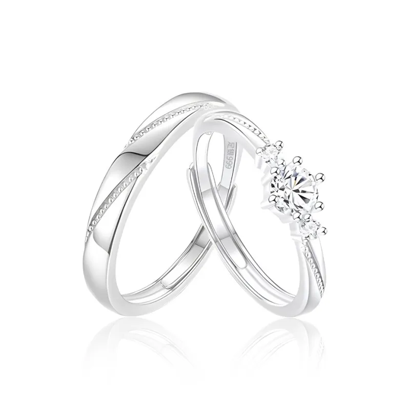 Kelanxi 999 Fine Silver Rings Unisex-0