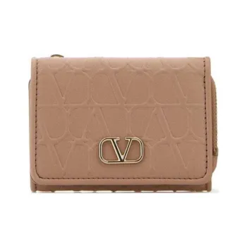 Valentino VLogo Plaque Zip Detailed Wallet