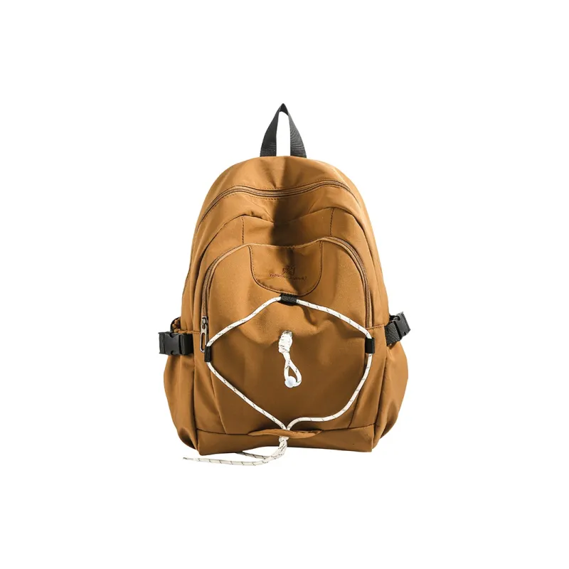 LUVISTRUE Nylon Fabric Backpack Regular Women's Green/Yellow/Brown-11
