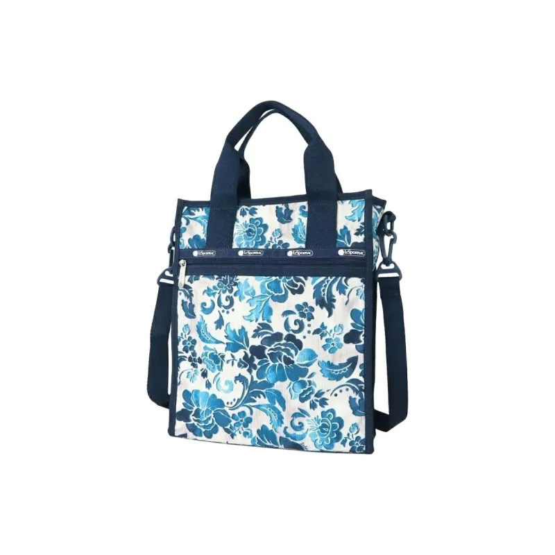 LeSportsac Nylon Tote Bag Shopping Bag Shoulder Bag Crossbody Bag Handbag Women's Blue & White-1