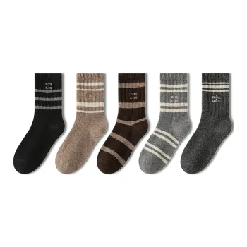 AUGUST Mid Calf Socks Women's 5 Pack Mixed Color