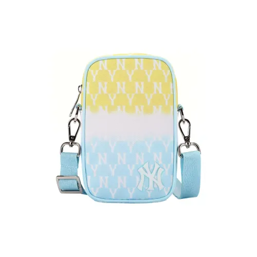 MLB Monogram Collection Polyester Cell Phone Pouch Shoulder Bag Crossbody Bag Mini Unisex Blue Yellow Gradient