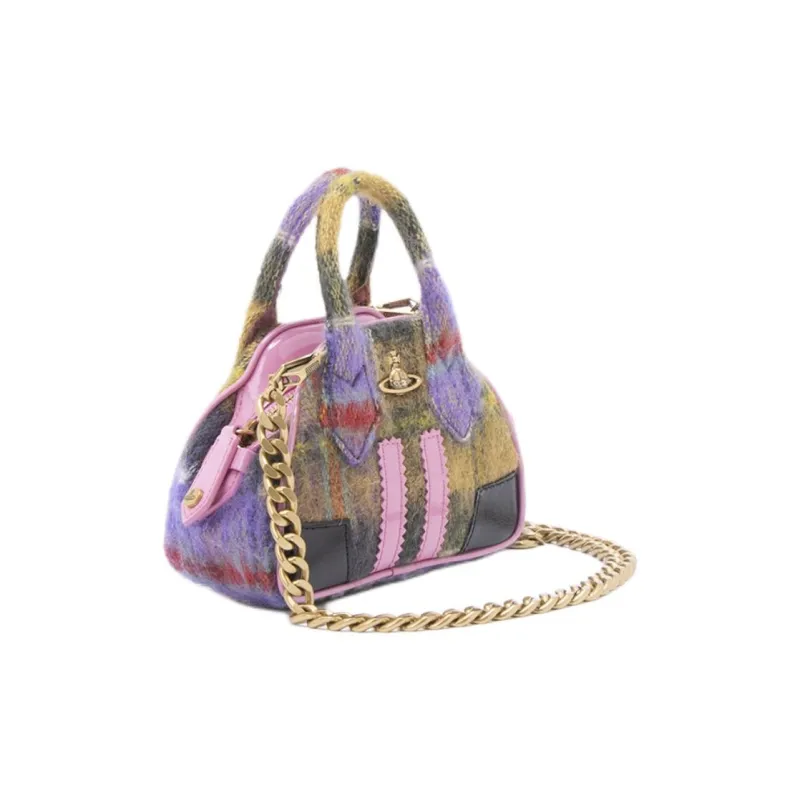 Vivienne Westwood Mohair Crossbody One Shoulder Handbag Mini Women's Multicolor-1