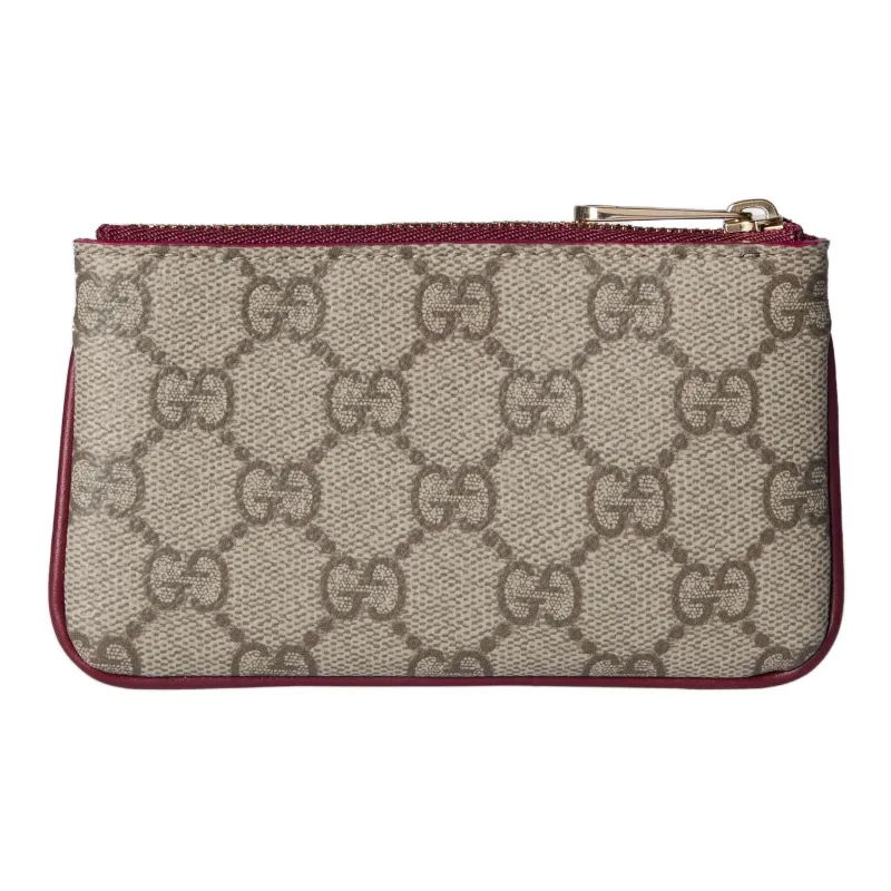 GUCCI Coated Canvas Coin Purse Key Pouch Unisex Beige & Brown-3