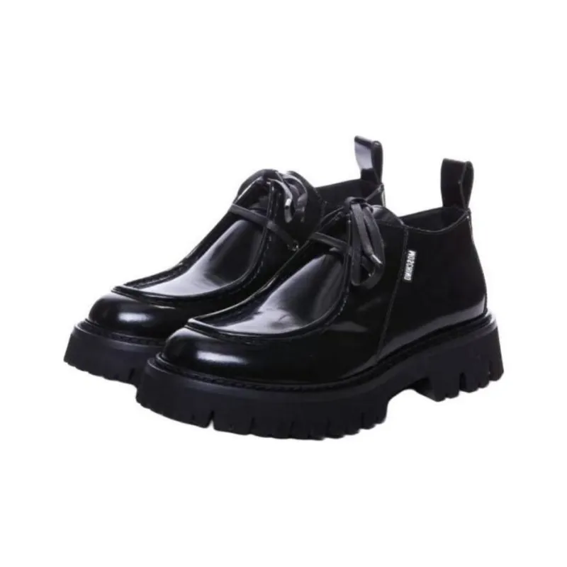 MOSCHINO Round Toe Laced Boots-3