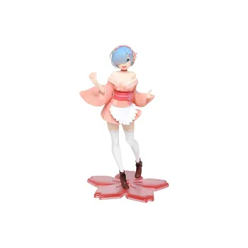 TAITO Rem Re Zero Starting Life In Another World Rem Cherry Blossom Kimono 23cm Bonus Gifts