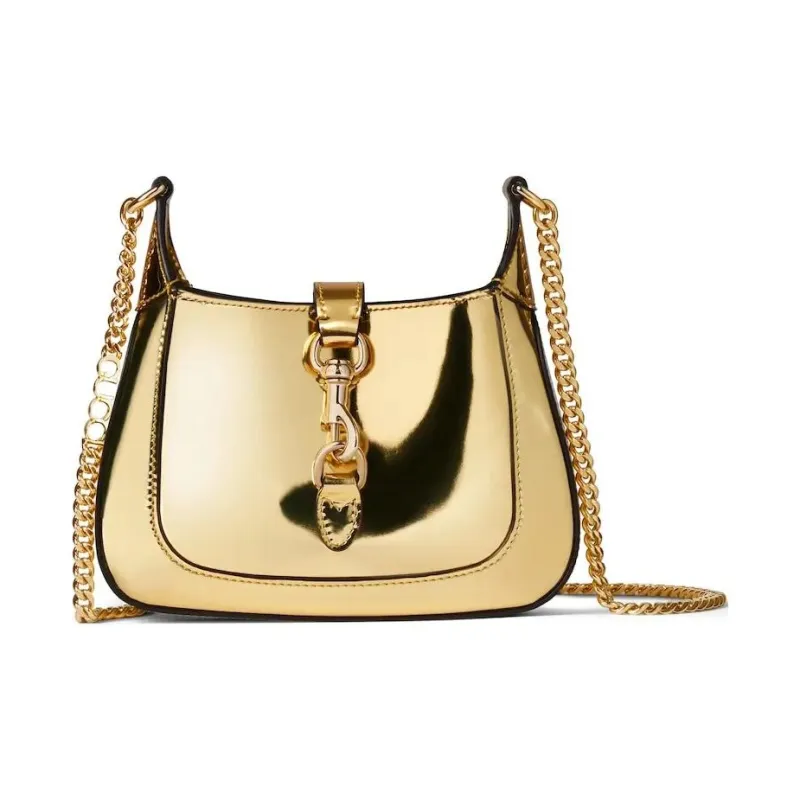 GUCCI Leather Crossbody Bag, Shoulder Bag Women's Gold-0
