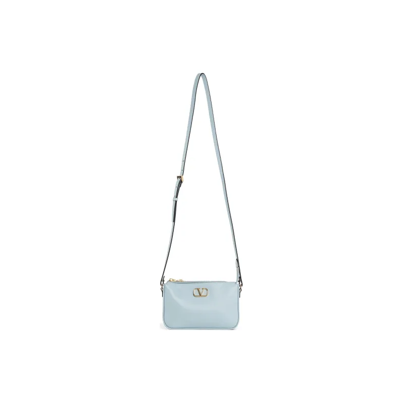 Valentino Cow Leather Shoulder Bag, Crossbody Bag Mini Women's Blue-0