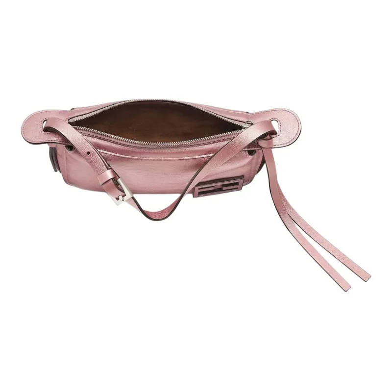 FENDI Calfskin Handbag Shoulder Bag Mini Women's Pink-3