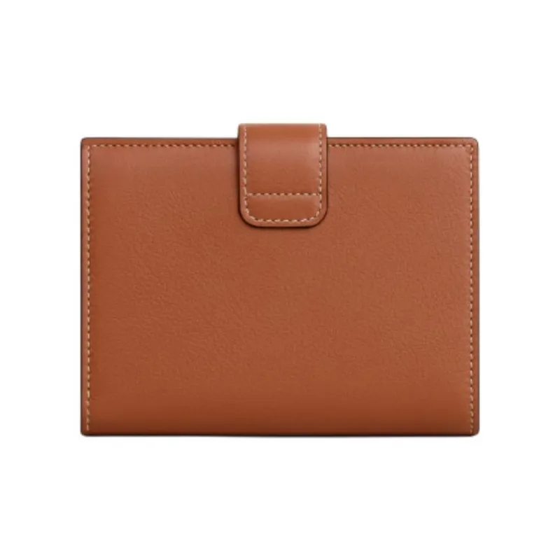 CELINE Cow Leather Wallet Medium Size Women's Tawny-2