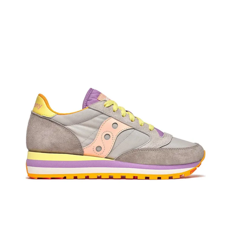 Saucony Jazz Triple Anti Slip Wear Resistant Low Top Casual Shoes Women's Gray Purple-1