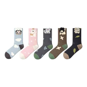 Primeet Mid Calf Socks Women's 5 Pack